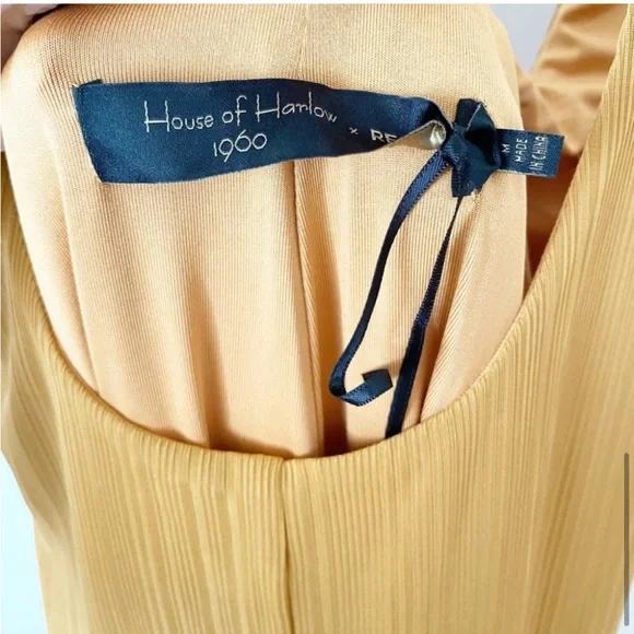 House of Harlow 1960 X Revolve golden yellow ribbed Marin Jumpsuit Medium - Picture 8 of 11